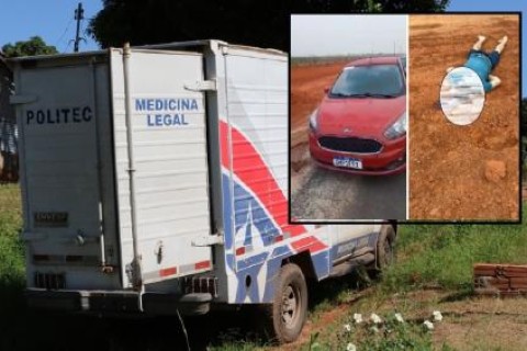 Motorista é achado morto baleado ao lado de carro em MT