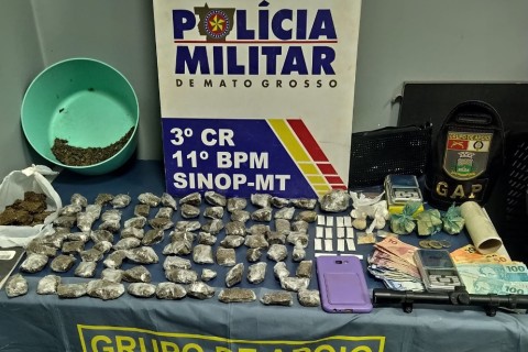 Polícia Militar apreende adolescente com 105 porções de drogas em MT