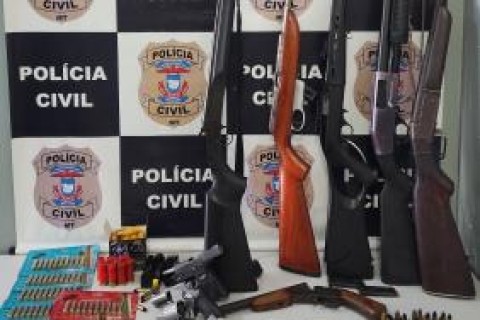 Polícia apreende 9 armas de fogo em investigação de homicídio