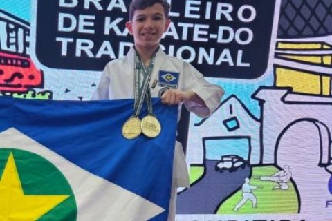 Atleta de 11 anos conquista medalhas de ouro no Campeonato Brasileiro de Karatê