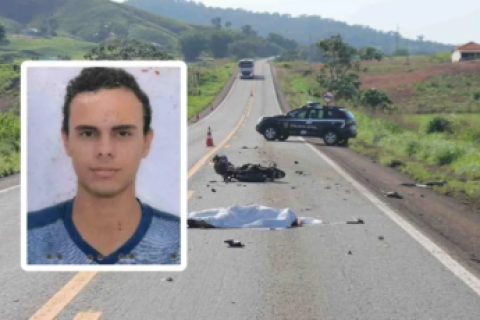 Motociclista morre ao bater contra caminhão boiadeiro